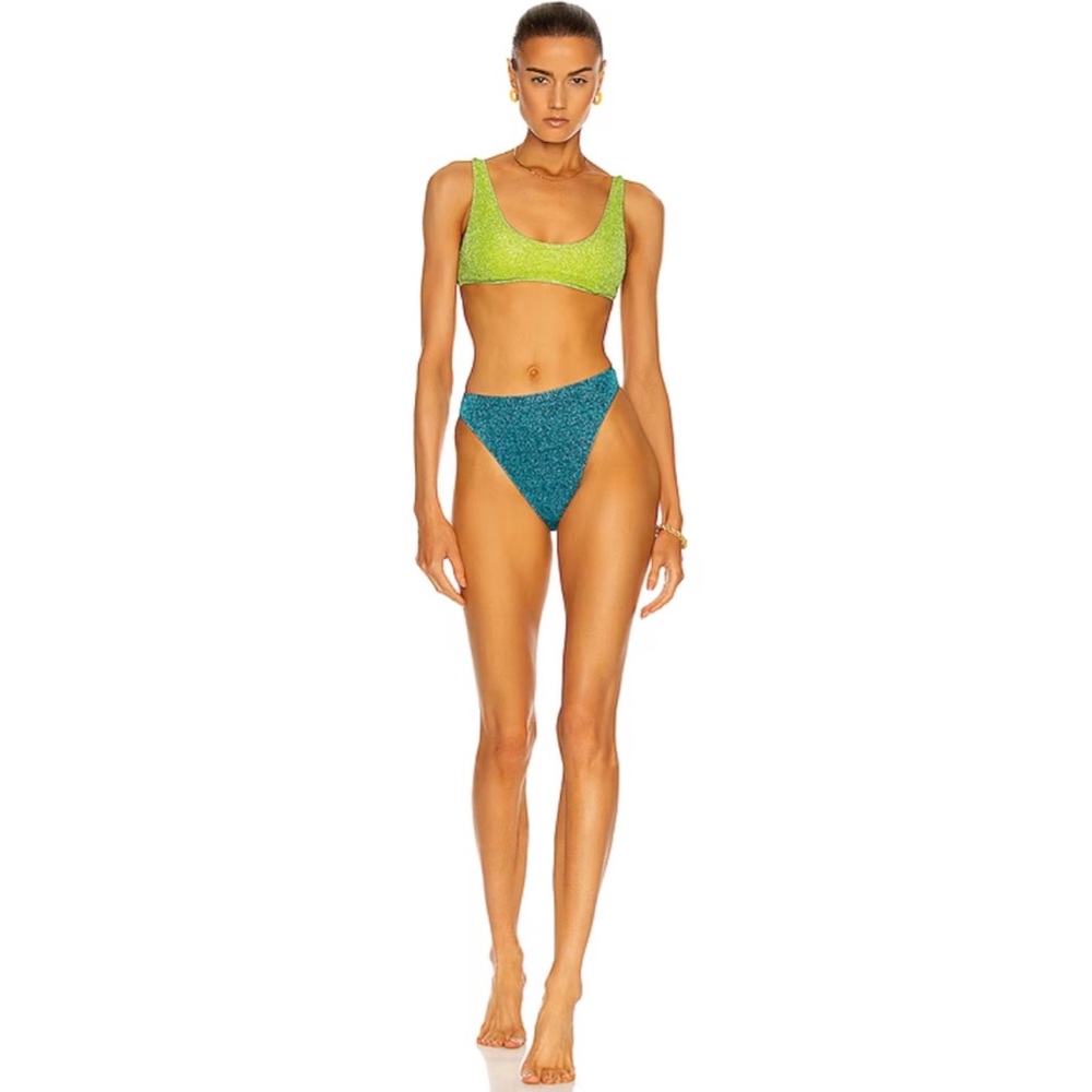Oseree Lime and Teal Bikini